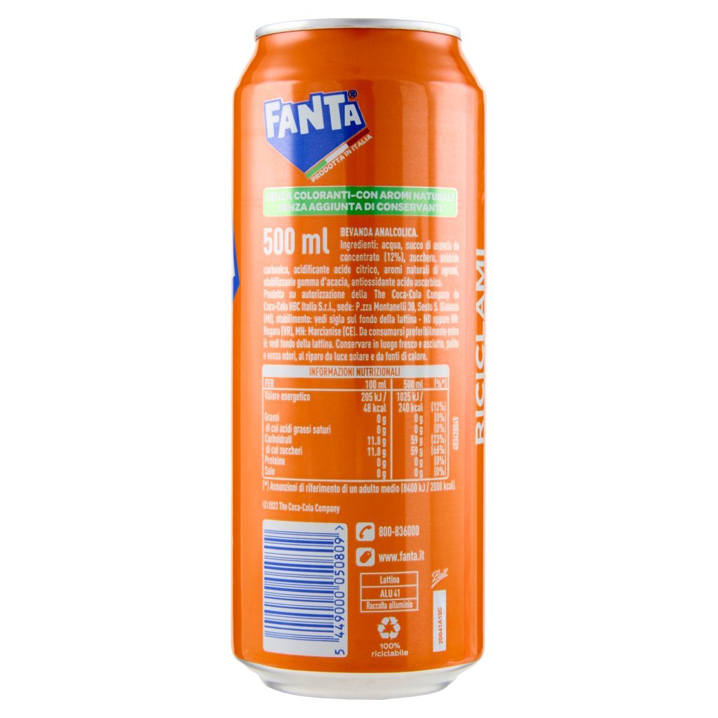 Fanta Orange Original Lattina 50 Cl