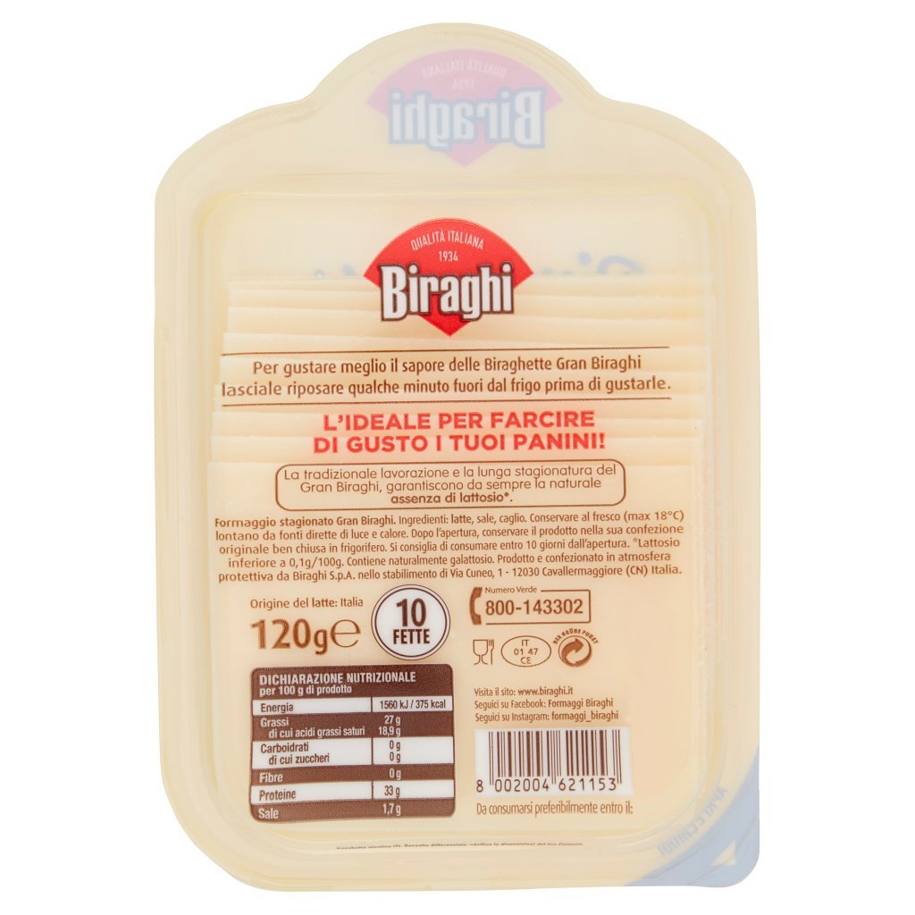 Biraghi Biraghette 10 Fette