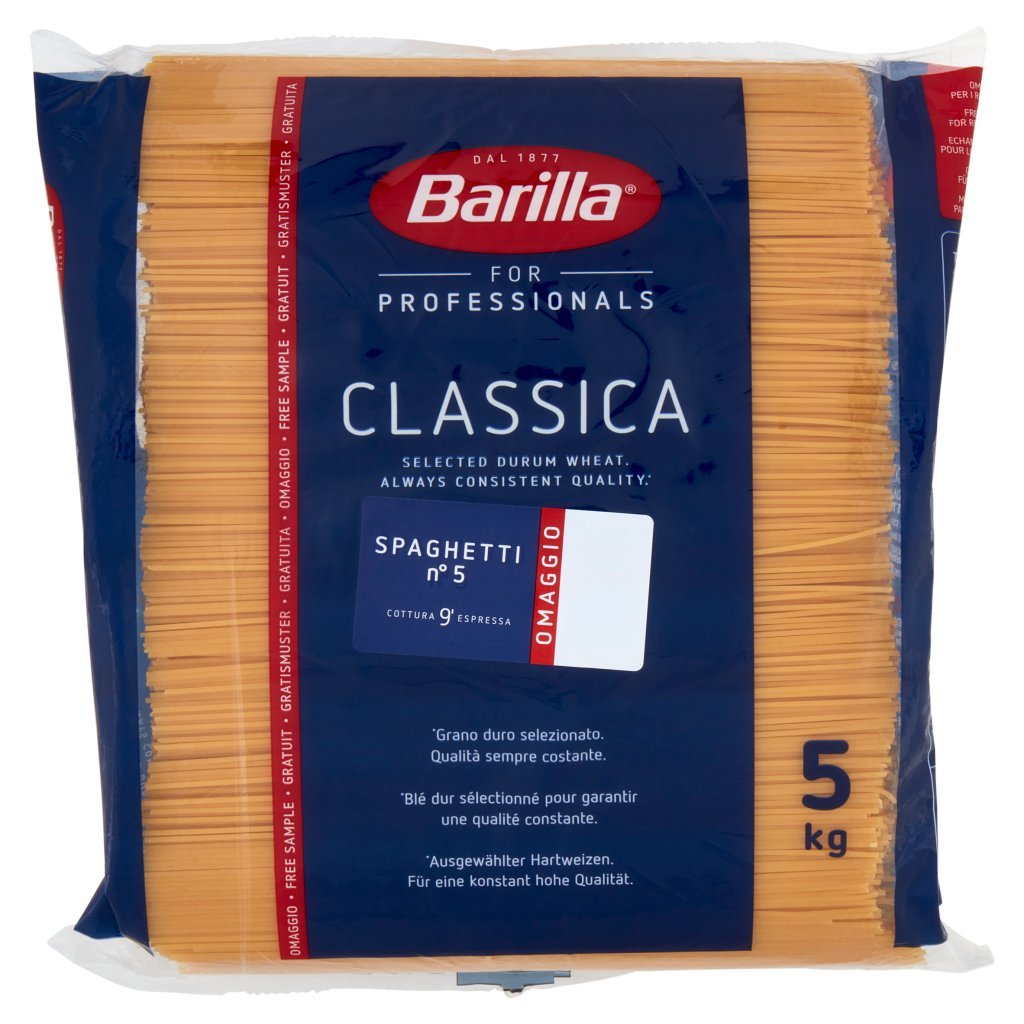 Barilla For Professionals Spaghetti N°5 Pasta Classica Lunga Omaggio Catering Food Service