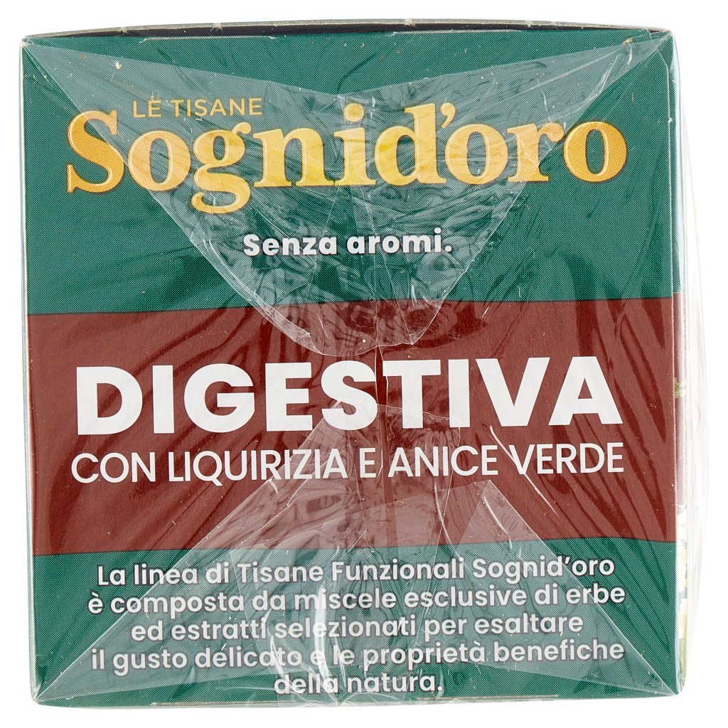 Sognid'oro Le Tisane Digestiva con Liquirizia e Anice Verde Bustine 20 x 2 g