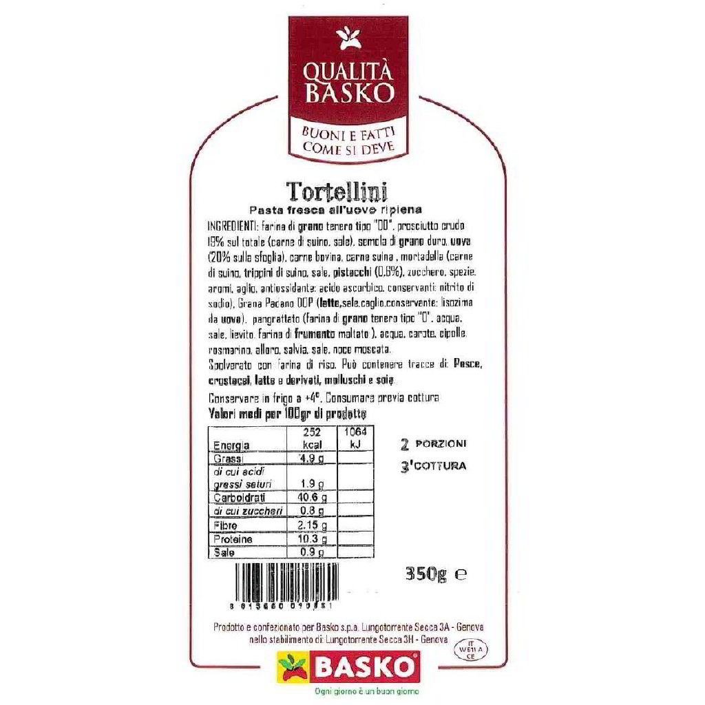 Qualita' Basko Tortellini G.350 Basko