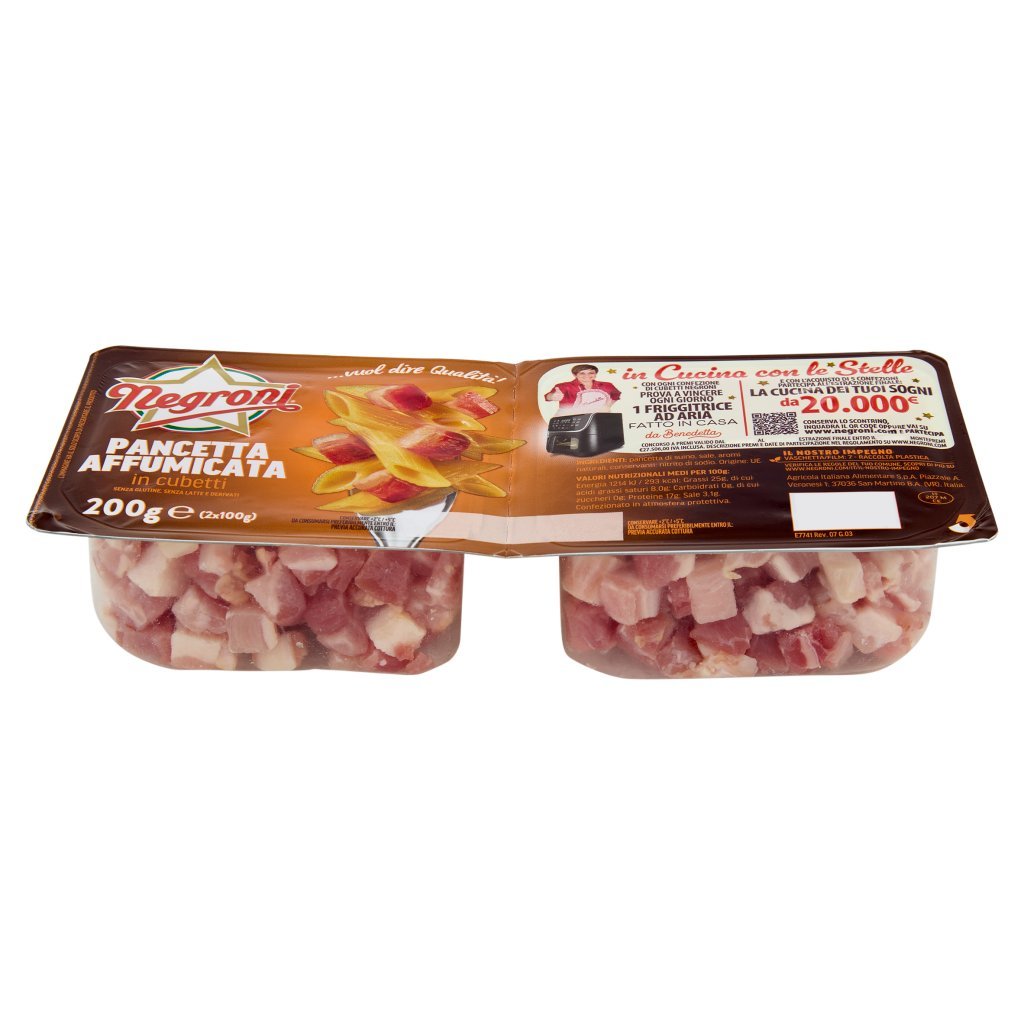 Negroni Pancetta Affumicata in Cubetti 2 x 100 g