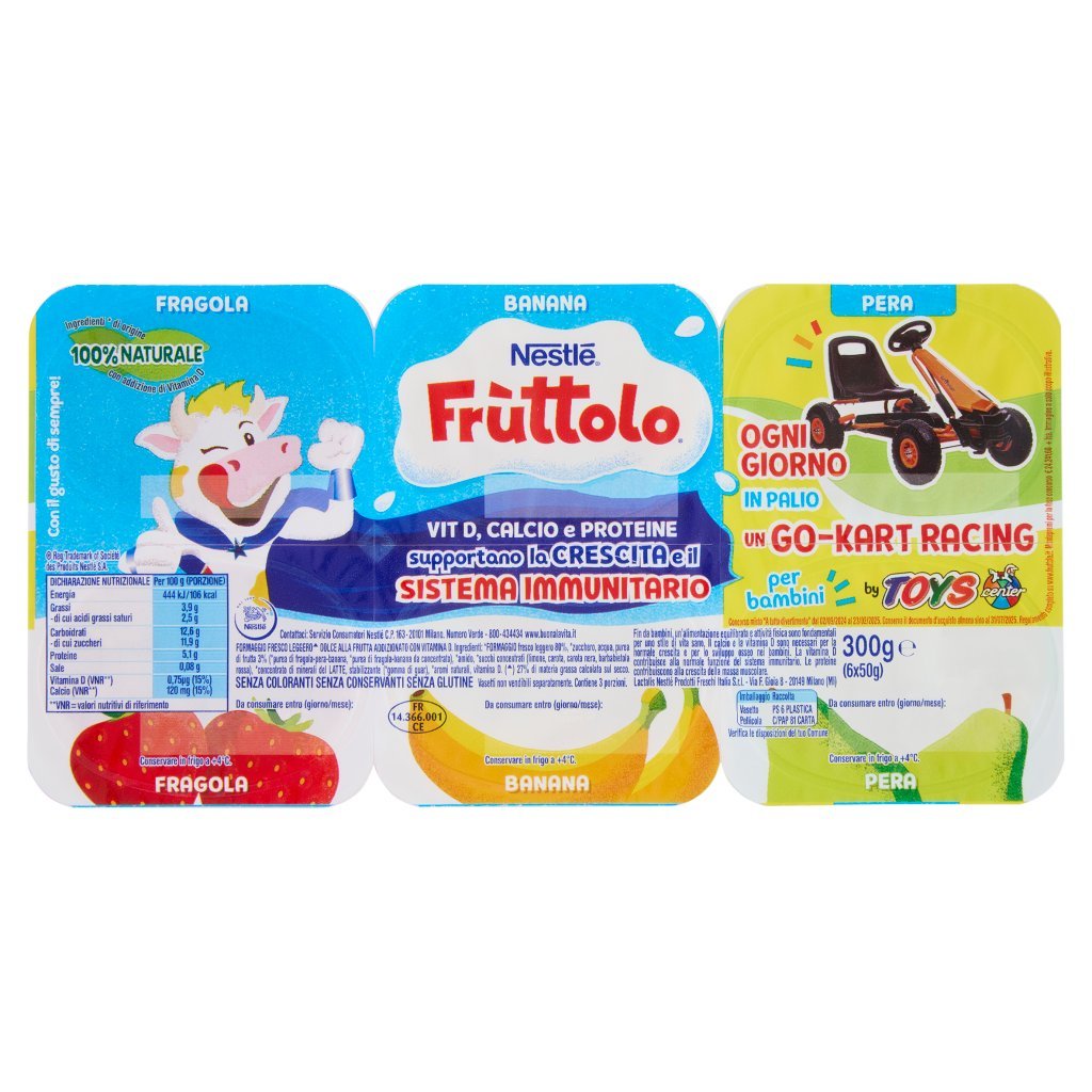 Fruttolo Nestlé  Fragola - Banana - Pera 6x50g