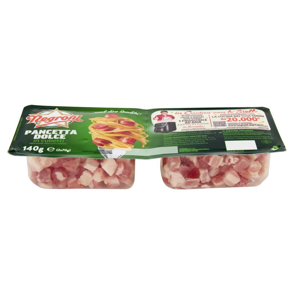 Negroni Pancetta Dolce in Cubetti 2 x 70 g