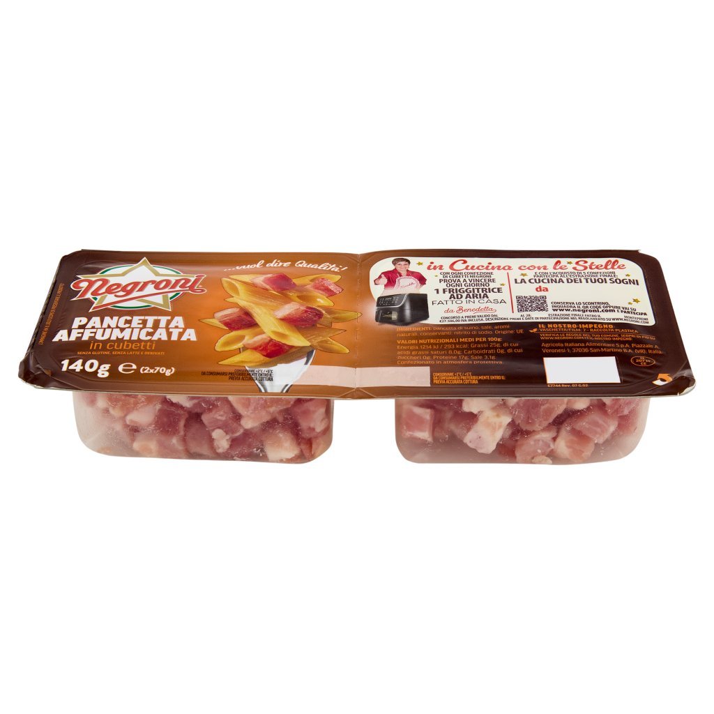 Negroni Pancetta Affumicata in Cubetti 2 x 70 g