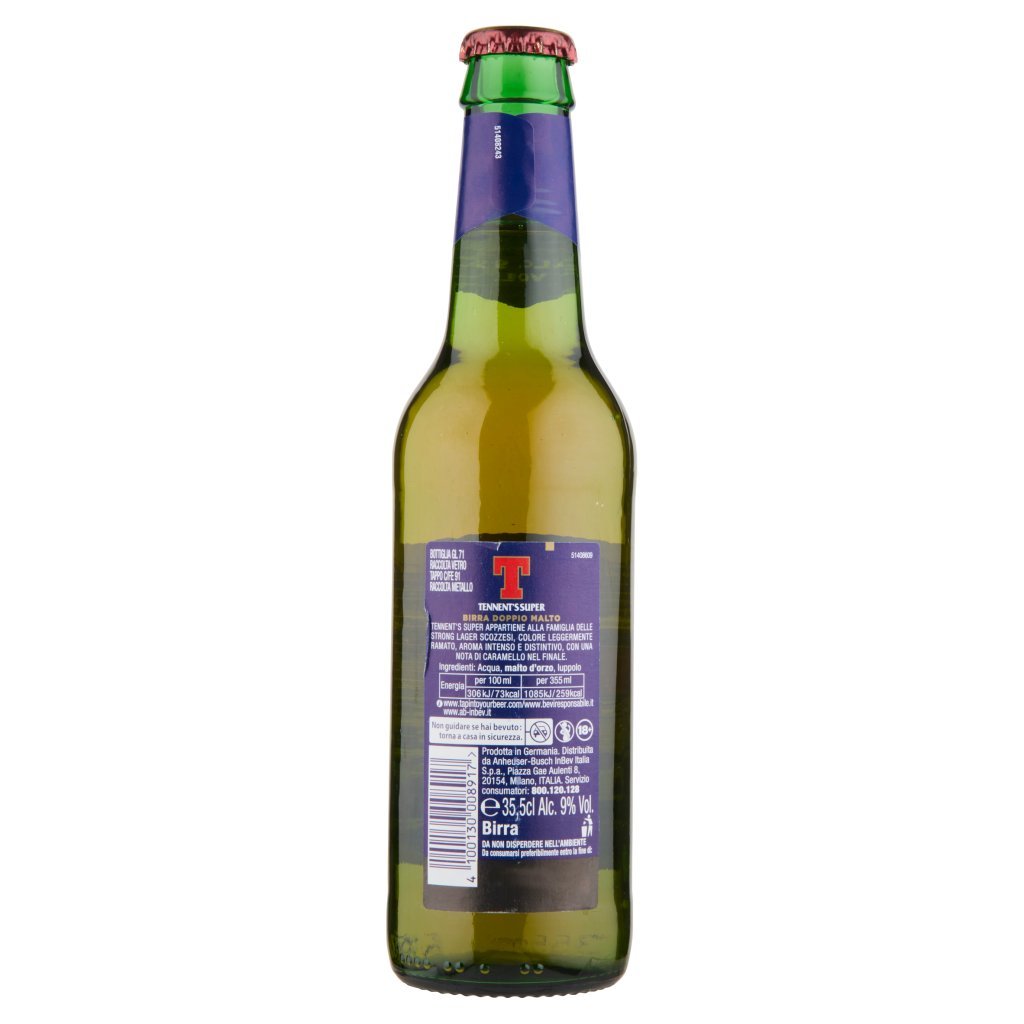 Tennent's Super Tennent's Super Birra Strong Lager Doppio Malto Bottiglia 35,5cl