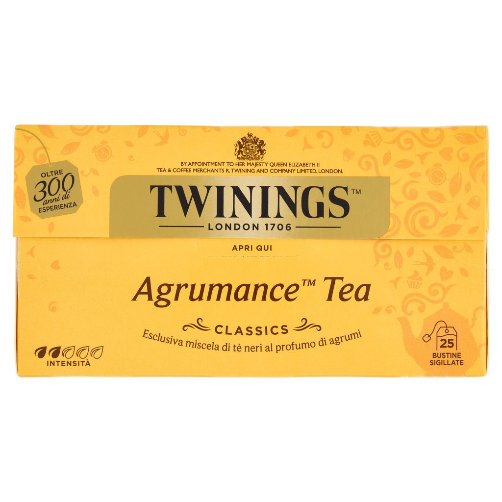 Twinings Agrumance Tea Tè Nero al Profumo di Agrumi 25 Filtri The