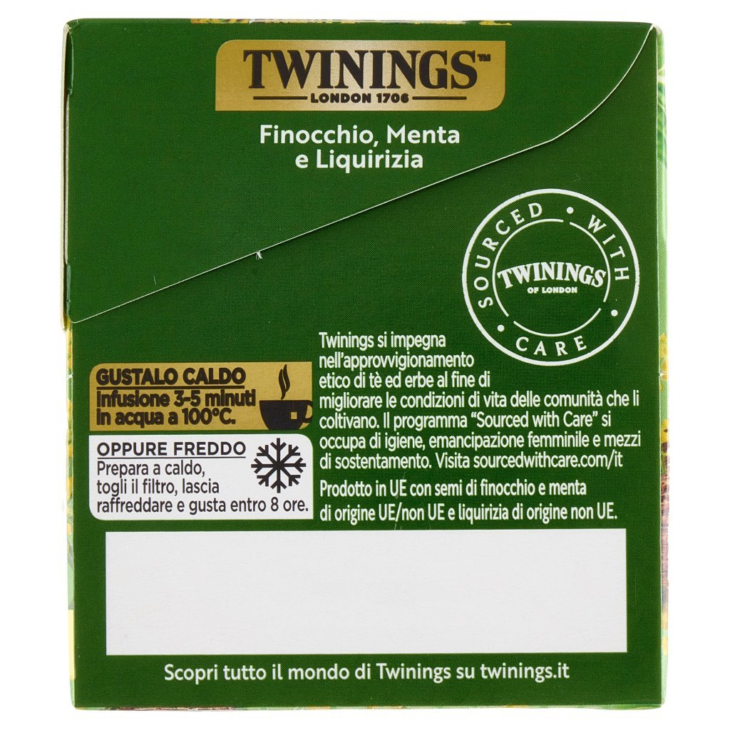 Twinings Finocchio, Menta e Liquirizia Infuso Sensations 20 Filtri