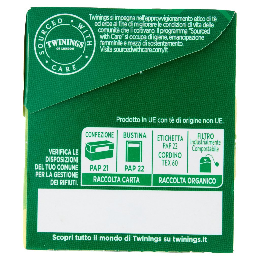 Twinings Earl Grey Tè Verde Aromatizzato Bergamotto Antiossidante e Supporto Ossa 25 Filtri The