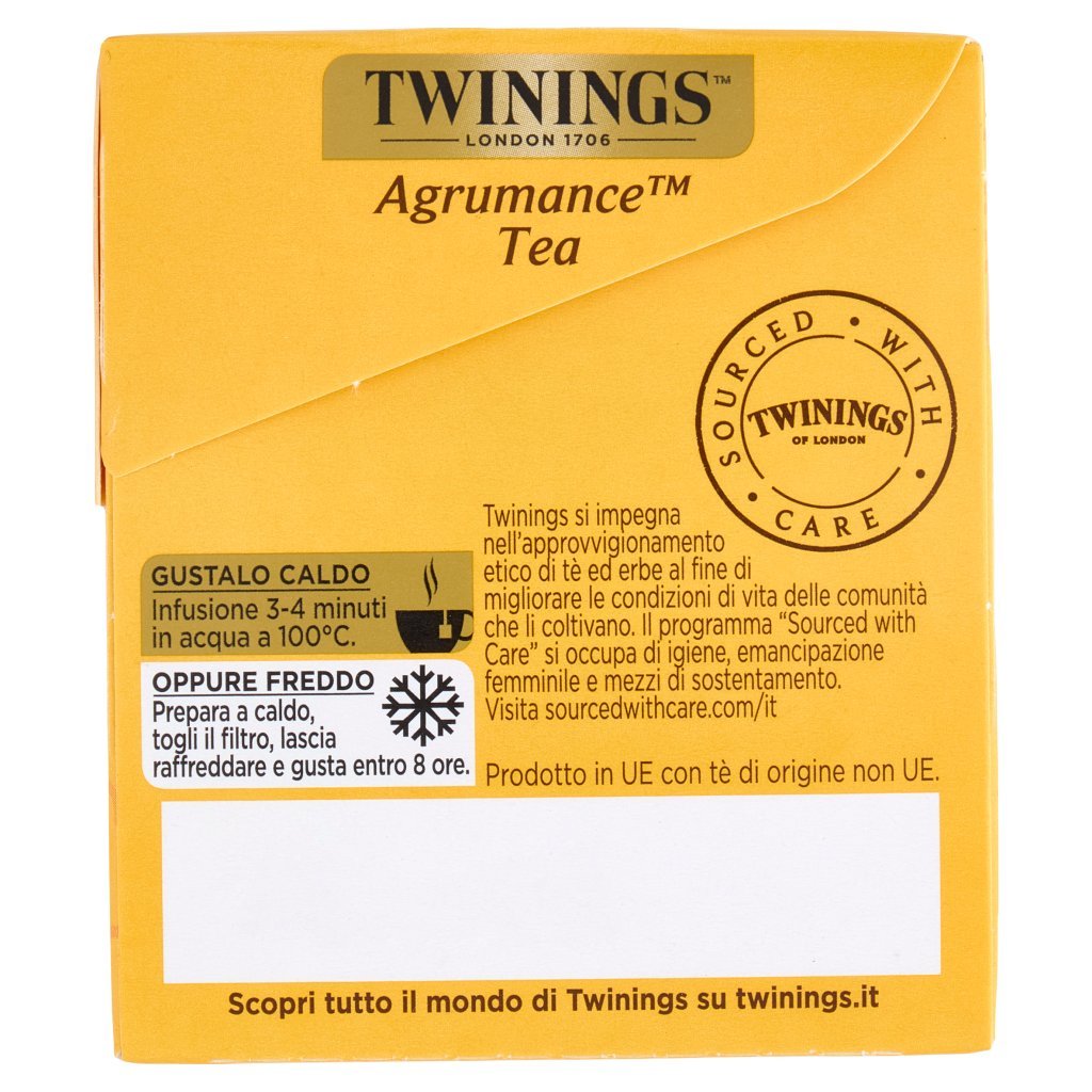 Twinings Agrumance Tea Tè Nero al Profumo di Agrumi 25 Filtri The