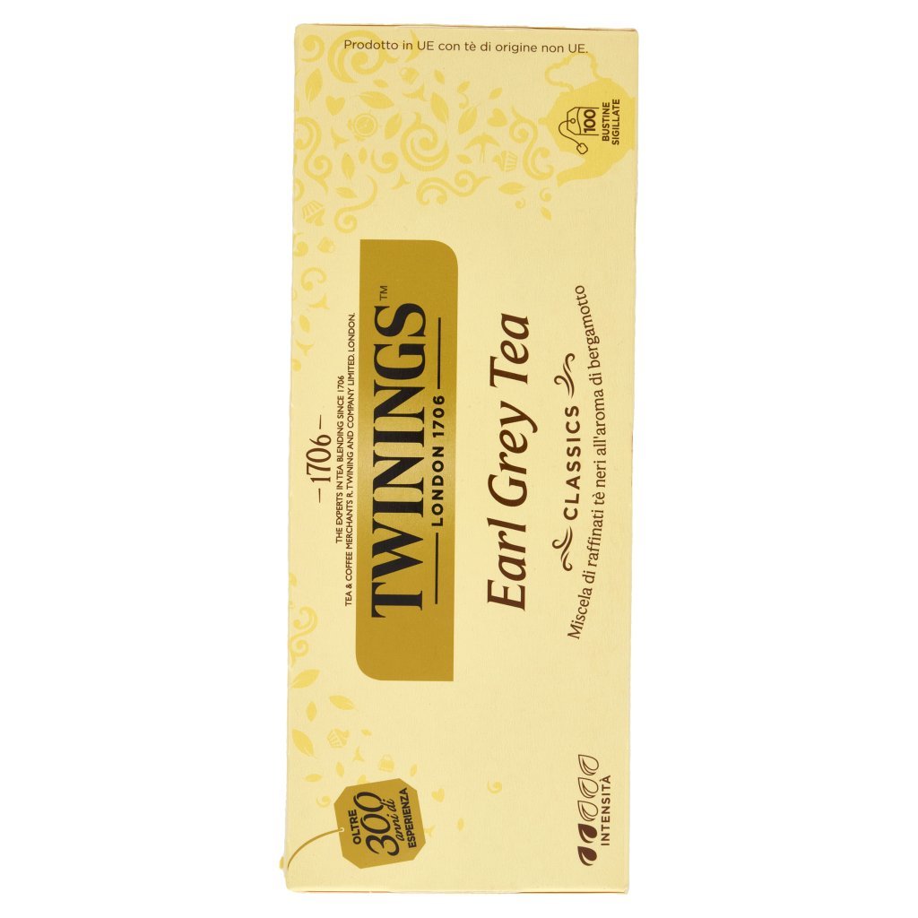 Twinings Earl Grey Tè Nero al Sapore di Bergamotto 100 Filtri The