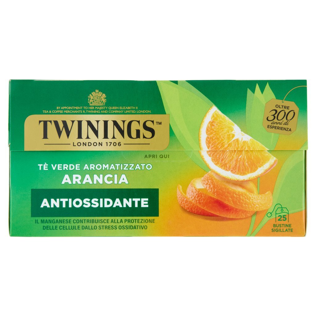 Twinings Arancia Tè Verde Aromatizzato Antiossidante 25 Filtri The