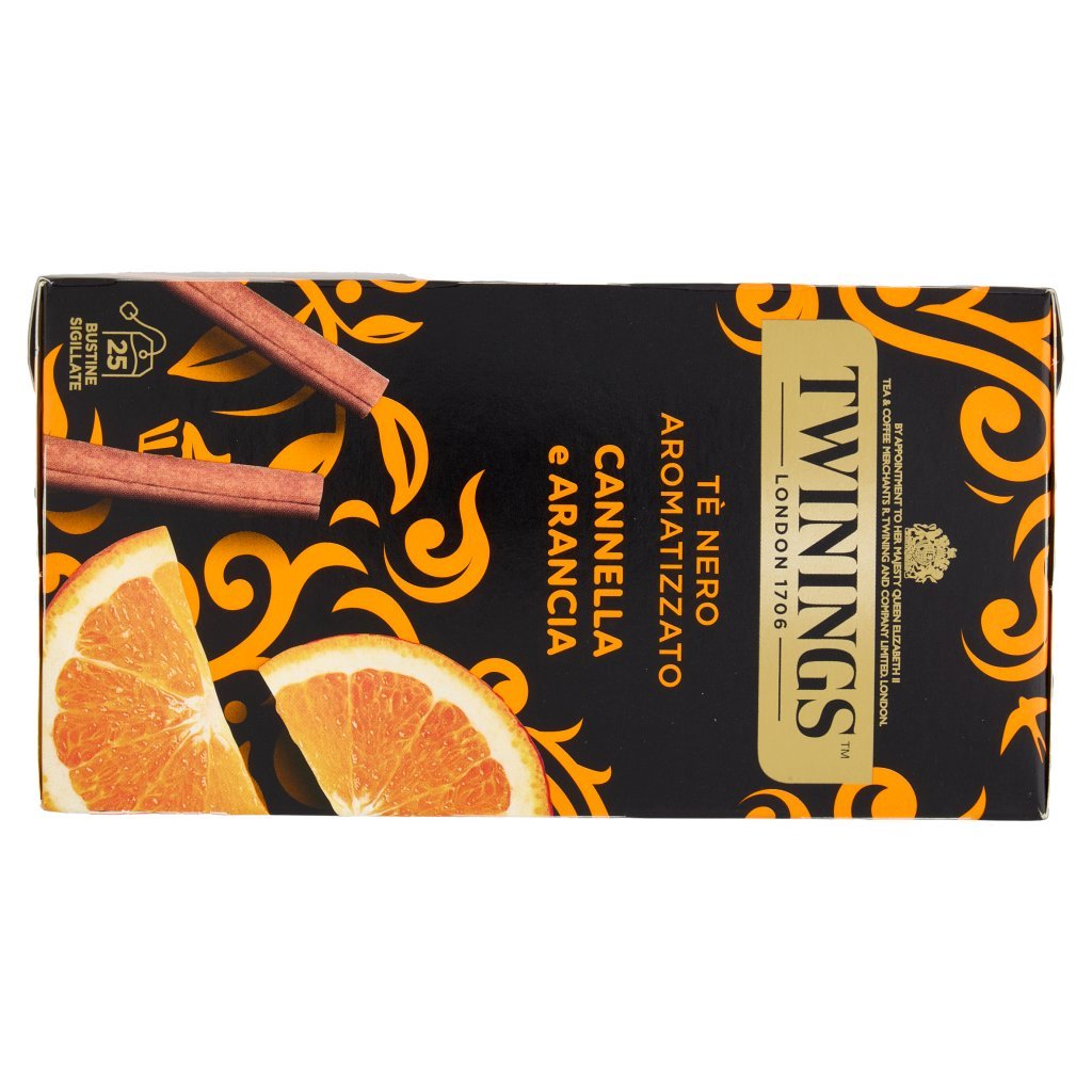 Twinings Cannella e Arancia Tè Nero Aromatizzato 25 Filtri The