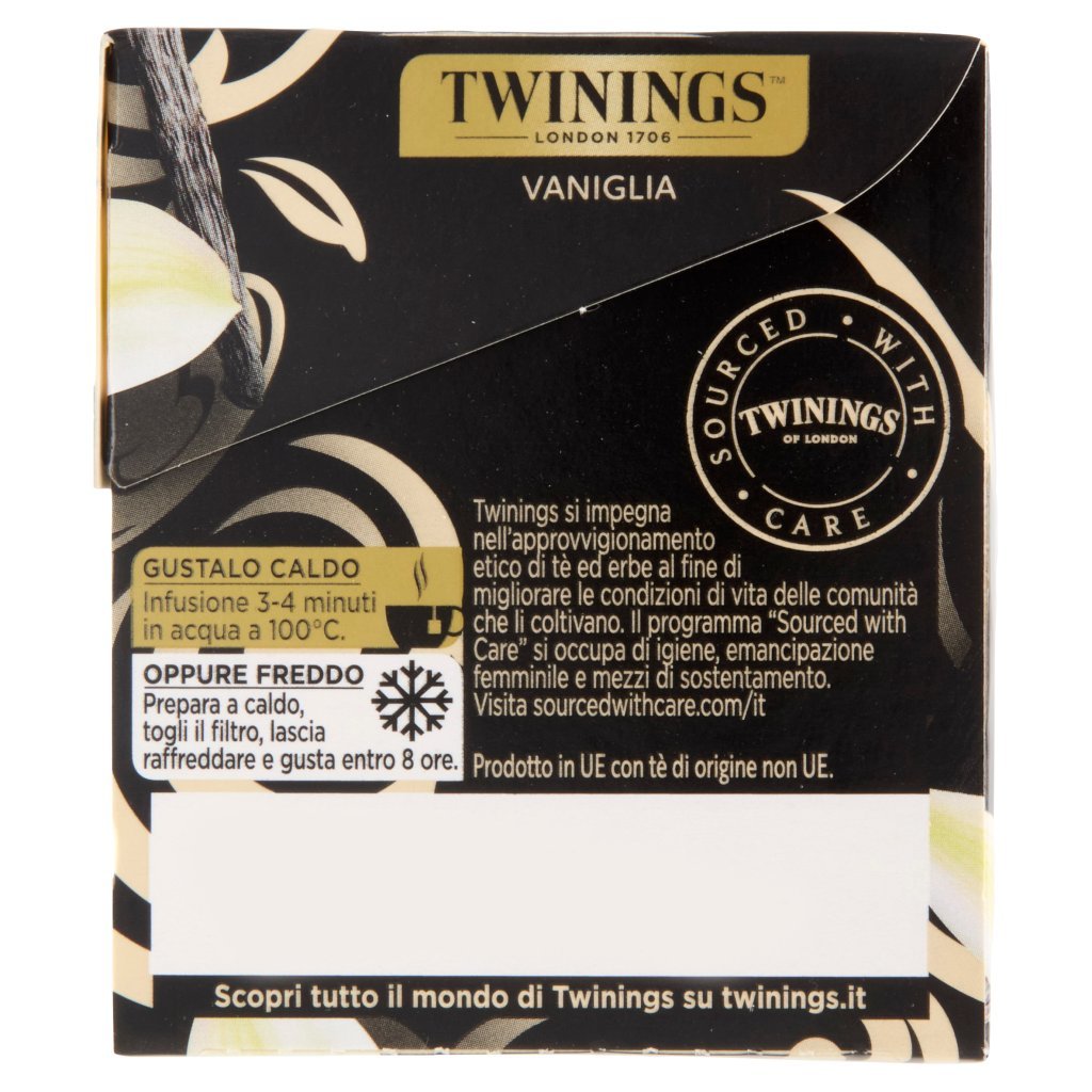 Twinings Vaniglia Tè Nero Aromatizzato 25 Filtri The