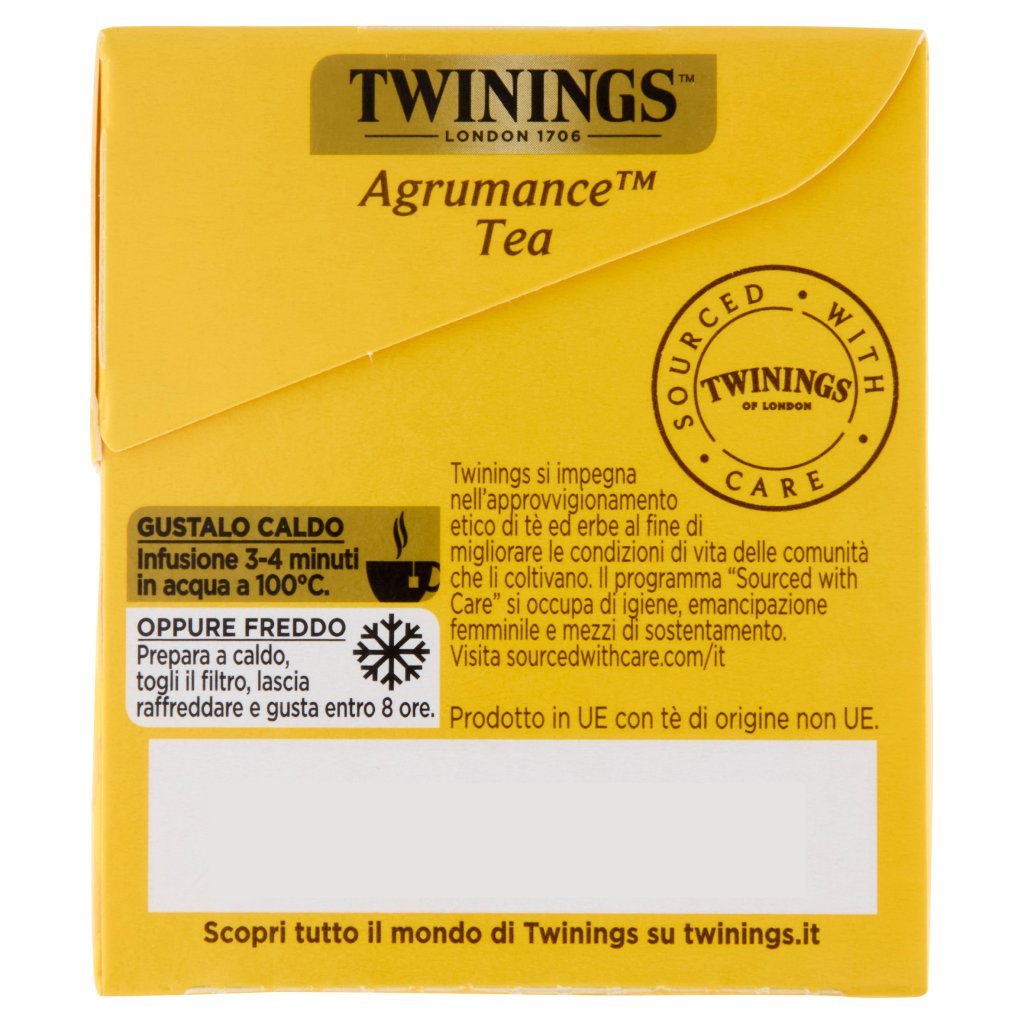 Twinings Agrumance Tea Tè Nero al Profumo di Agrumi 20 Filtri The