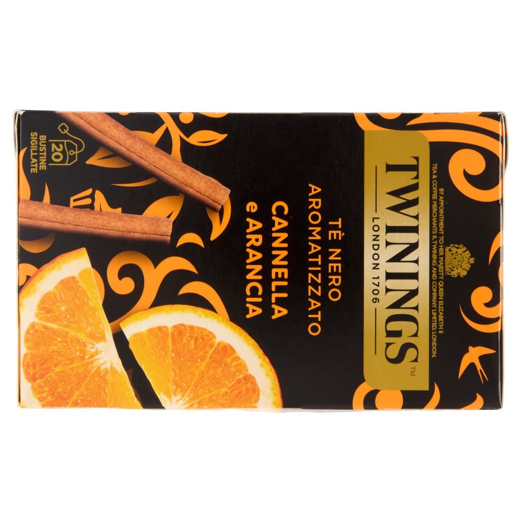 Twinings Cannella e Arancia Tè Nero Aromatizzato 20 Filtri The