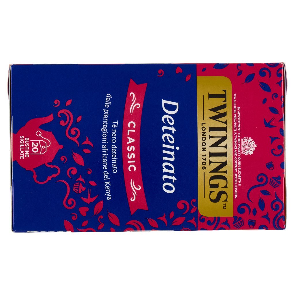 Twinings Deteinato Classic Tè Nero Deteinato 20 Filtri The