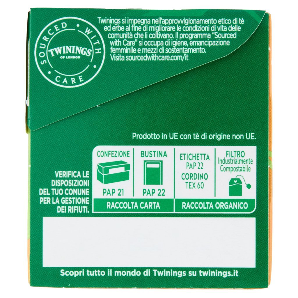 Twinings Arancia Tè Verde Aromatizzato Antiossidante 25 Filtri The