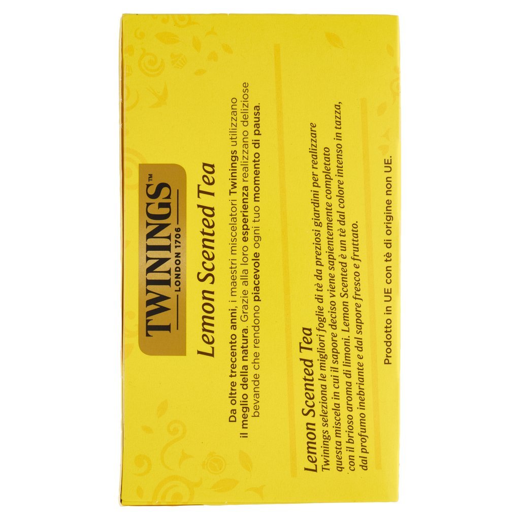 Twinings Lemon Scented Tea Tè Nero 50 Filtri The