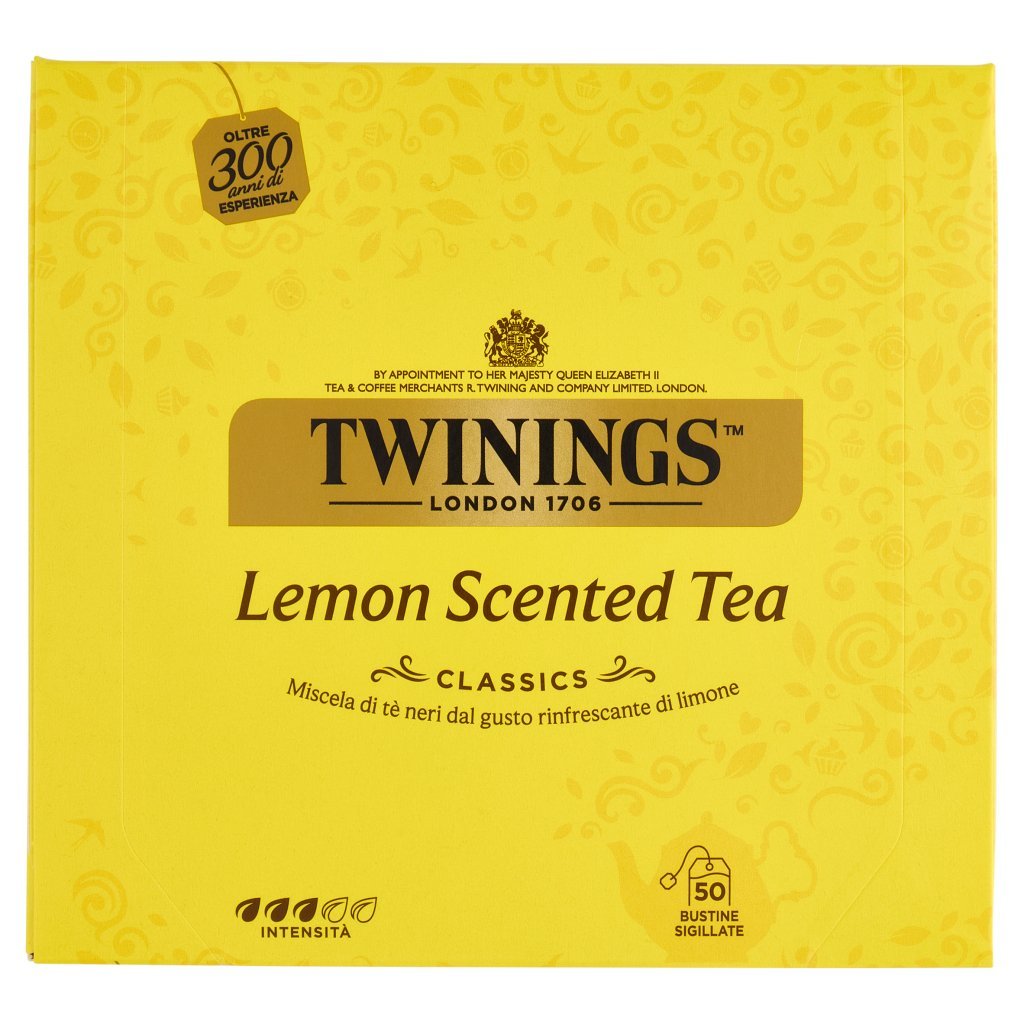 Twinings Lemon Scented Tea Tè Nero 50 Filtri The