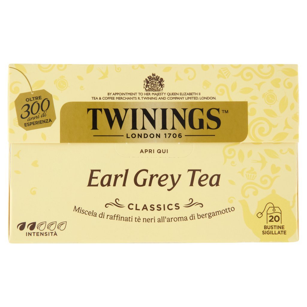 Twinings Earl Grey Tè Nero al Sapore di Bergamotto 20 Filtri The