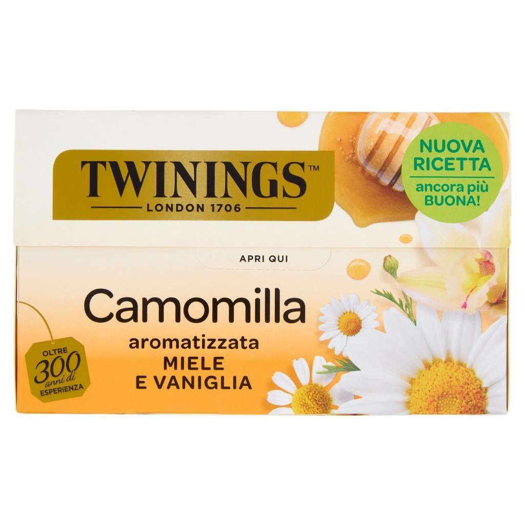 Twinings Camomilla Aromatizzata Miele e Vaniglia 20 Filtri