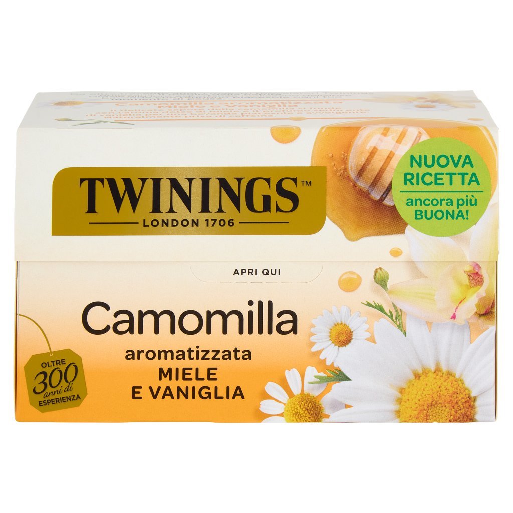 Twinings Camomilla Aromatizzata Miele e Vaniglia 20 Filtri