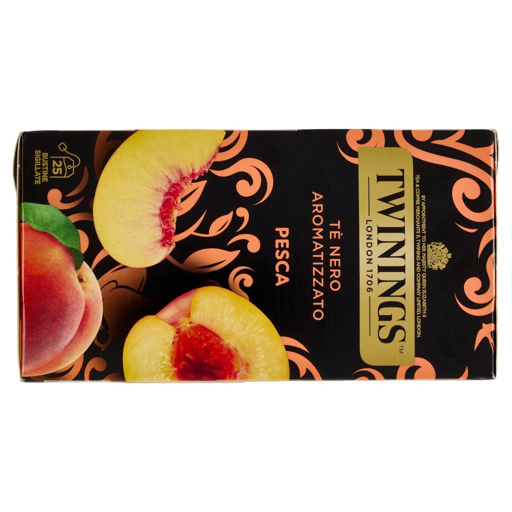 Twinings Pesca Tè Nero Aromatizzato 25 Filtri The