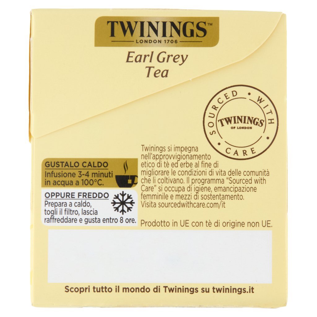 Twinings Earl Grey Tè Nero al Sapore di Bergamotto 20 Filtri The