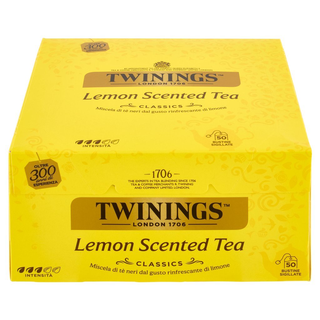 Twinings Lemon Scented Tea Tè Nero 50 Filtri The