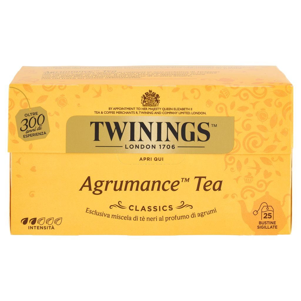 Twinings Agrumance Tea Tè Nero al Profumo di Agrumi 25 Filtri The