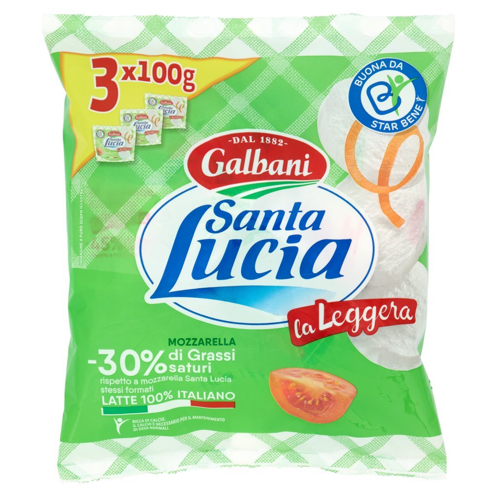 Galbani Santa Lucia Mozzarella la Leggera 3 x 100 g