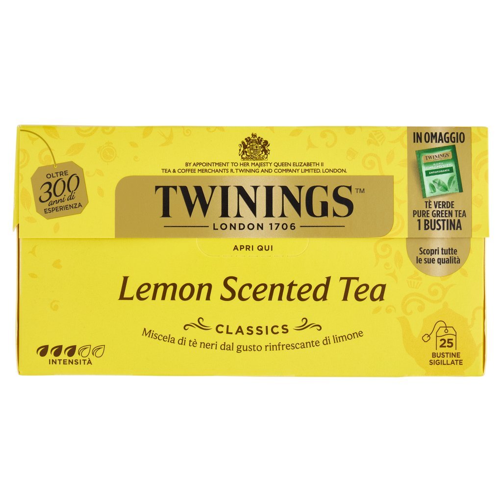 Twinings Lemon Scented Tea Tè Nero 25 Filtri +1 Omaggio The