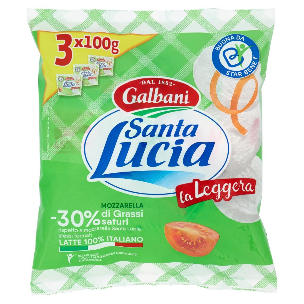 Galbani Santa Lucia Mozzarella la Leggera 3 x 100 g