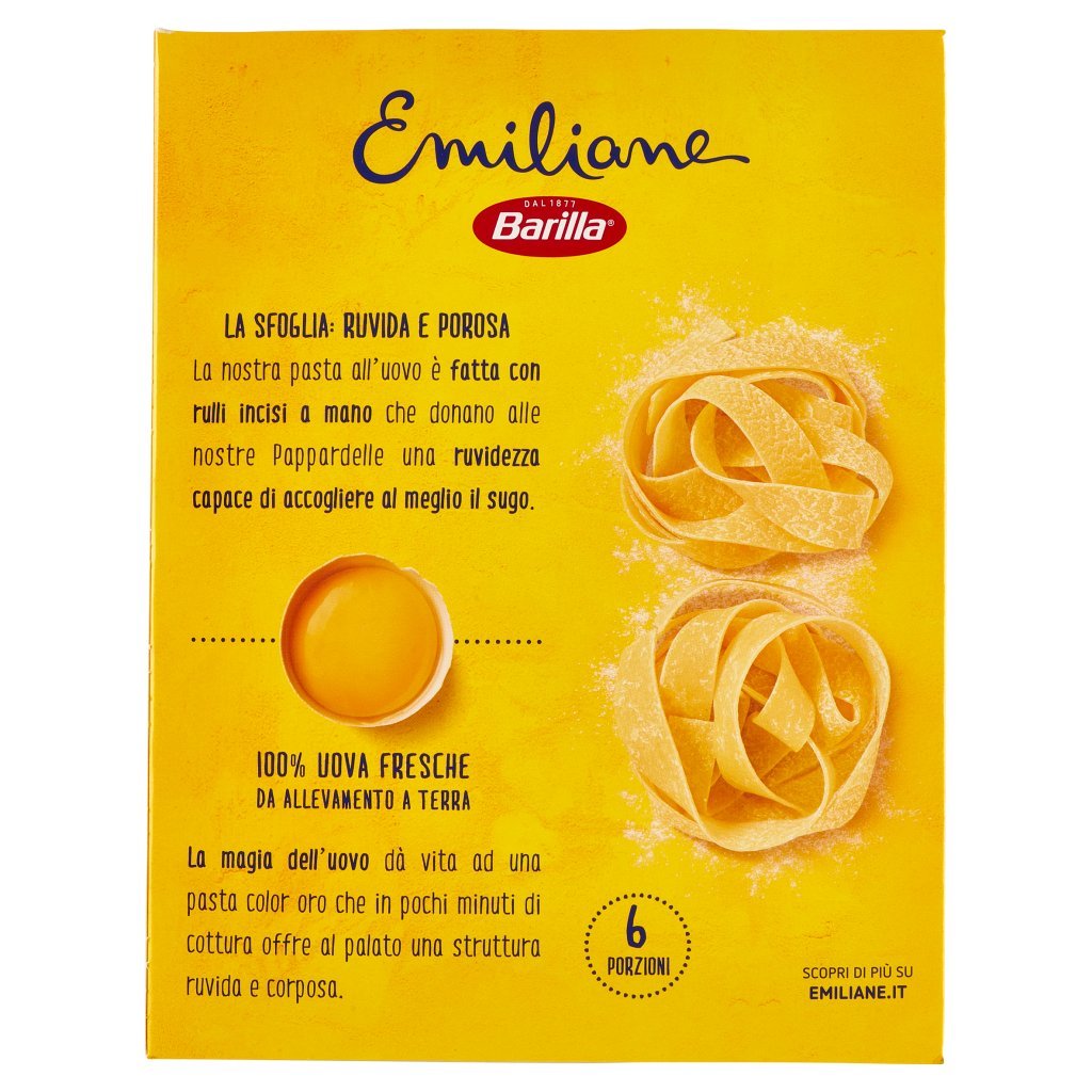 Barilla Emiliane Pappardelle Pasta all'Uovo