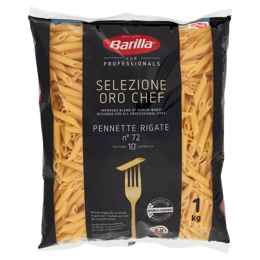 Barilla For Professionals Pennette Rigate Pasta Corta Food Service Selezione Oro Chef 1kg