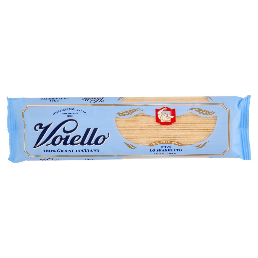 Voiello Pasta lo Spaghetto N°104 Grani 100% Italiani Trafilata Bronzo