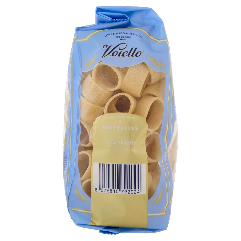 Voiello Pasta la Calamarata N°142 Grani 100% Italiani Trafilata Bronzo