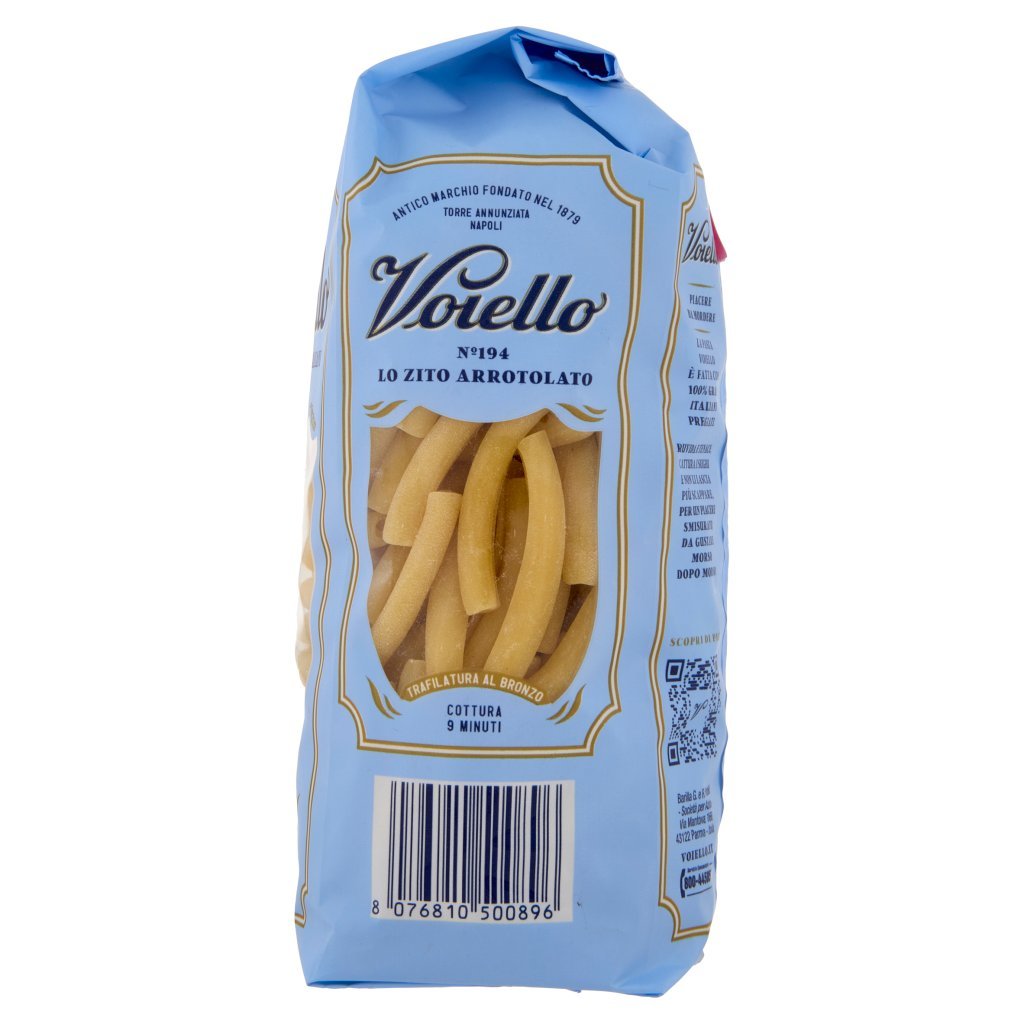 Voiello Pasta lo Zito Arrotolato N°194 Grani 100% Italiani Trafilata Bronzo