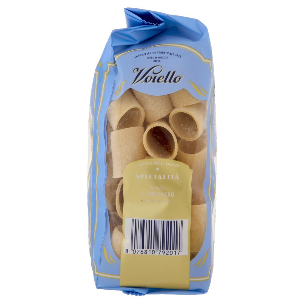 Voiello Pasta il Pacchero N°123 Grani 100% Italiani Trafilata Bronzo