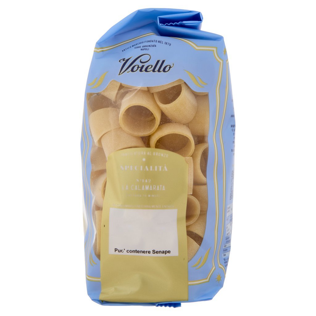 Voiello Pasta la Calamarata N°142 Grani 100% Italiani Trafilata Bronzo