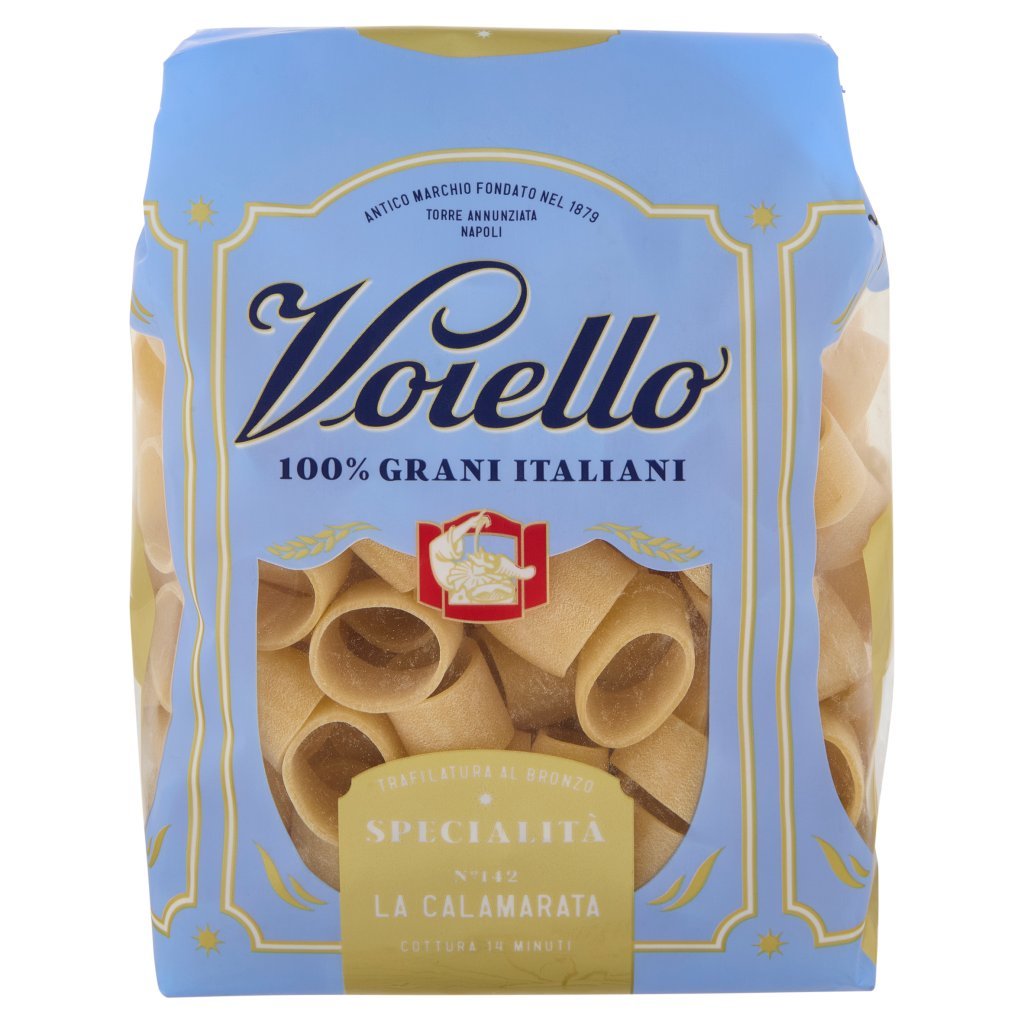 Voiello Pasta la Calamarata N°142 Grani 100% Italiani Trafilata Bronzo