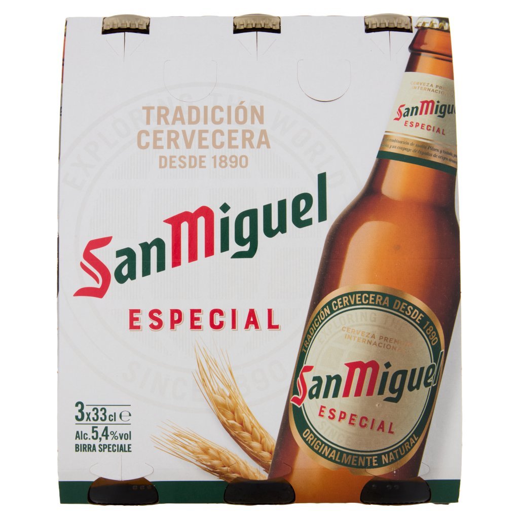 San Miguel San Miguel Especial Birra Lager Spagnola Bottiglia 3x33 Cl