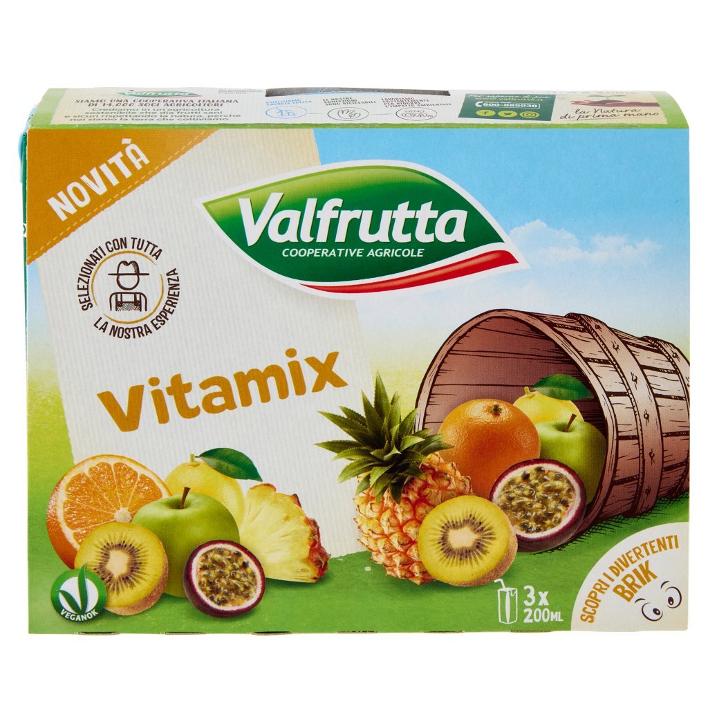 Valfrutta Vitamix 3 x 200 Ml