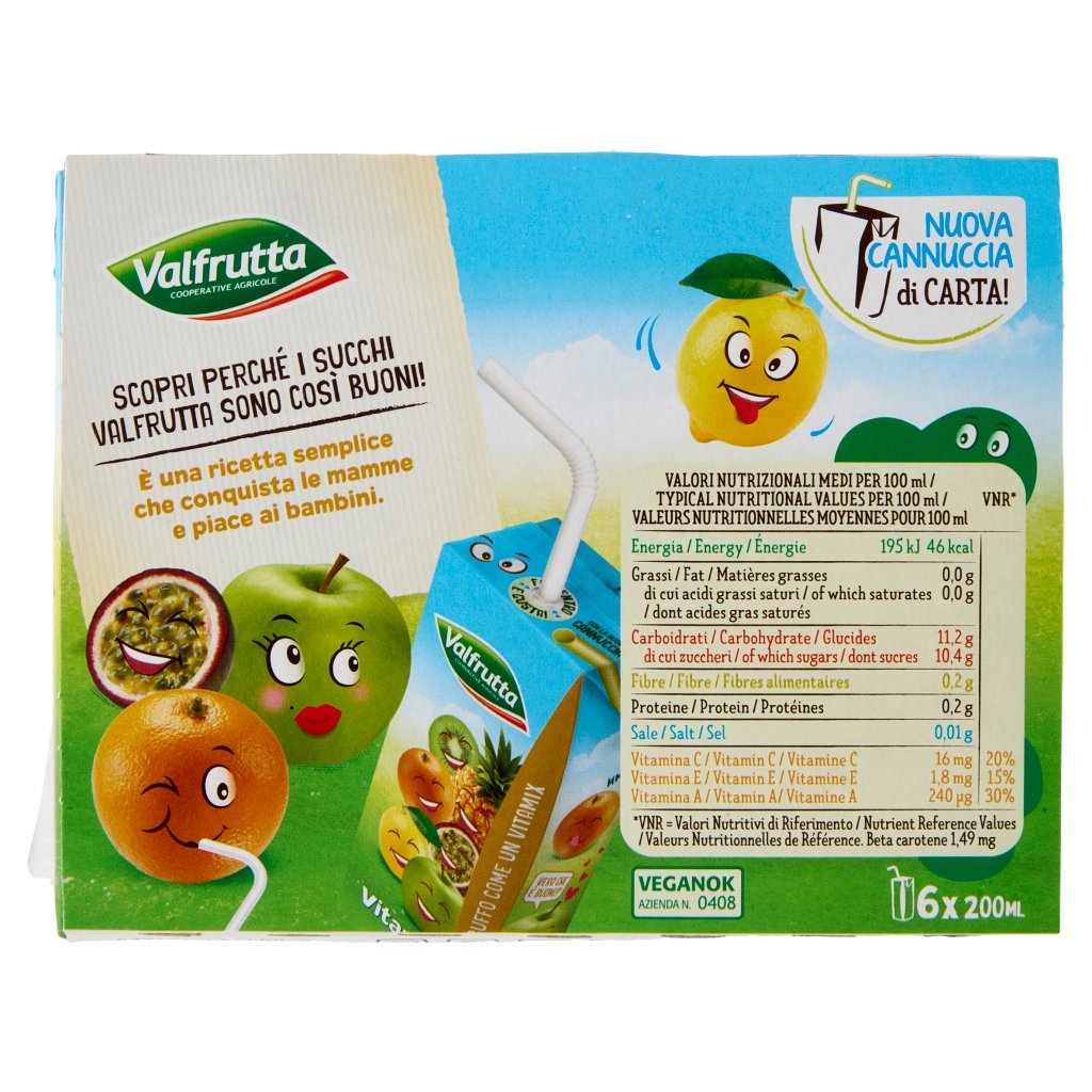 Valfrutta Vitamix 6 x 200 Ml