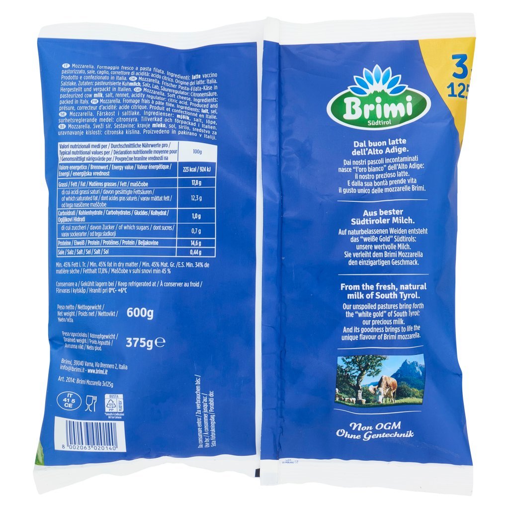 Brimi Mozzarella 3 x 125 g